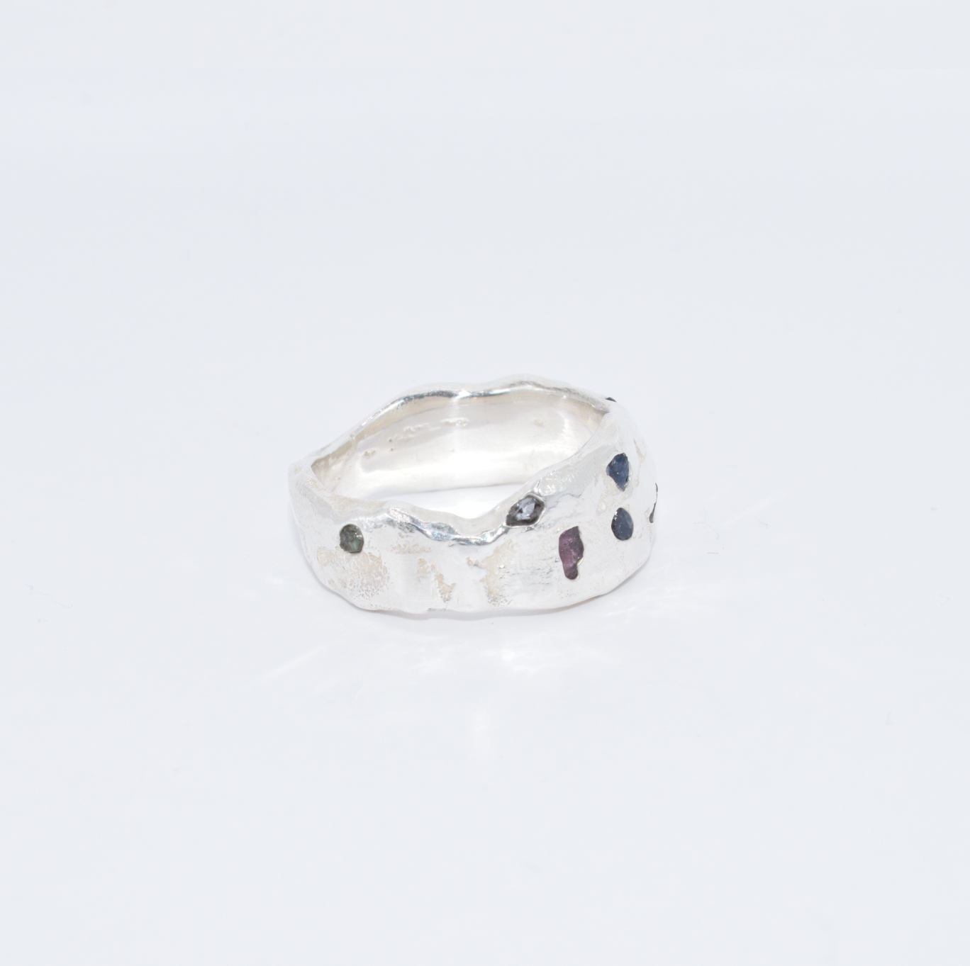 Sapphire Shield Ring